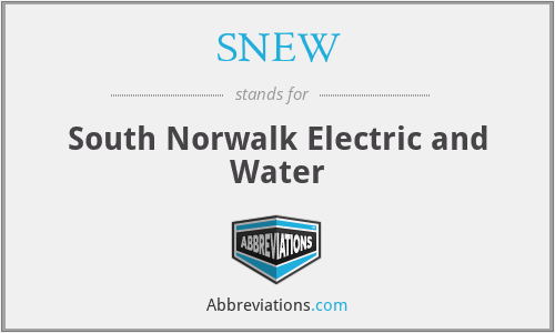 SNEW - South Norwalk Electric and Water