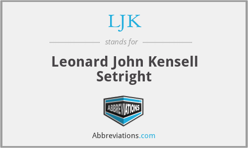 LJK - Leonard John Kensell Setright