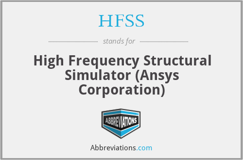 HFSS - High Frequency Structural Simulator (Ansys Corporation)