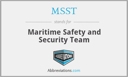 MSST - Maritime Safety and Security Team