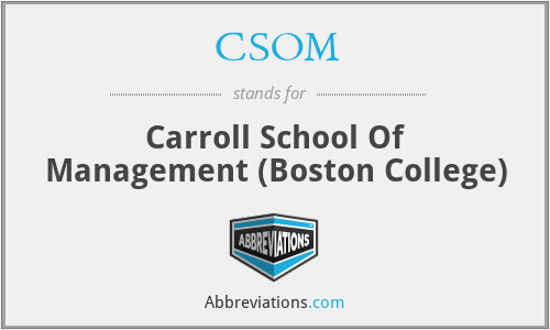 CSOM - Carroll School Of Management (Boston College)