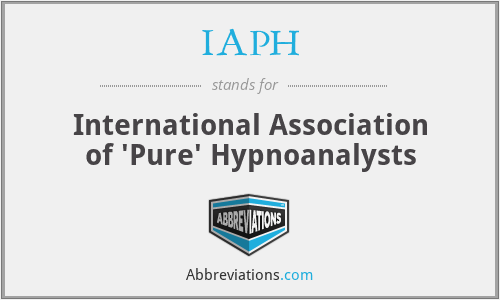 IAPH - International Association of 'Pure' Hypnoanalysts