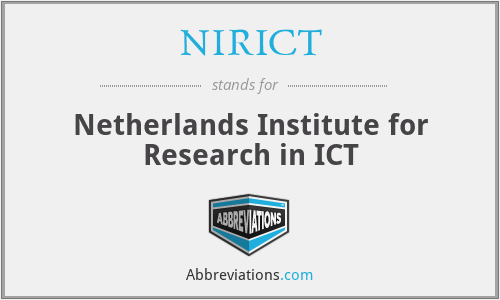 NIRICT - Netherlands Institute for Research in ICT
