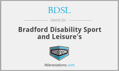 BDSL - Bradford Disability Sport and Leisure's