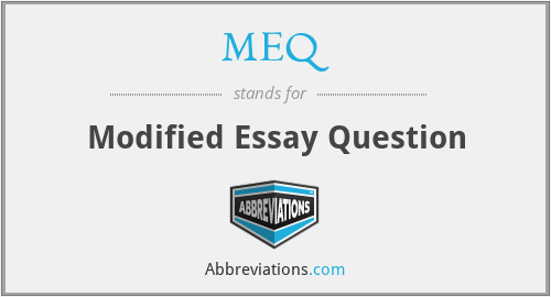 MEQ - Modified Essay Question