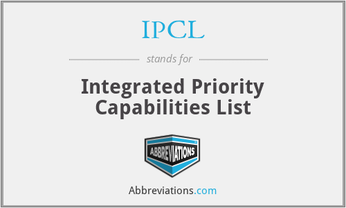 IPCL - Integrated Priority Capabilities List