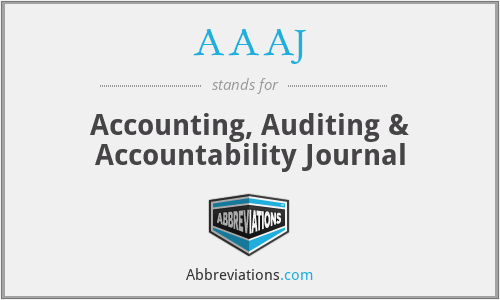 AAAJ - Accounting, Auditing & Accountability Journal