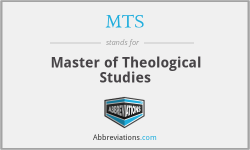 MTS - Master of Theological Studies