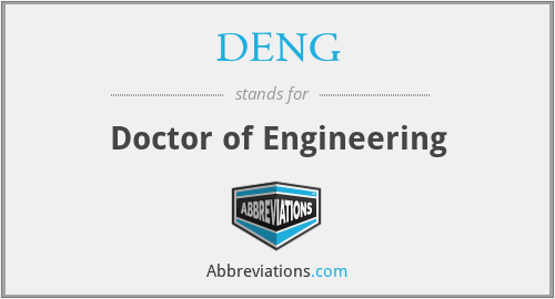 DENG - Doctor of Engineering