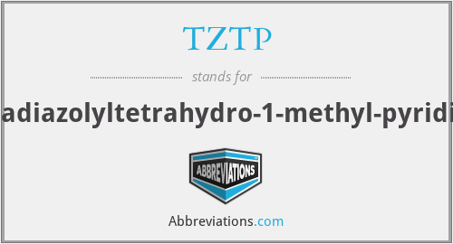 TZTP - thiadiazolyltetrahydro-1-methyl-pyridine