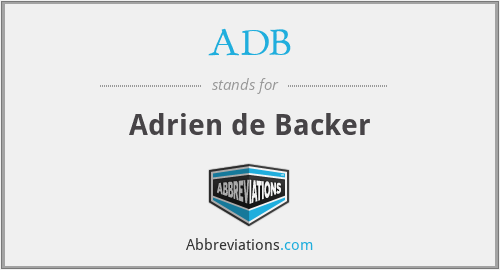 ADB - Adrien de Backer