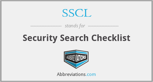 SSCL - Security Search Checklist