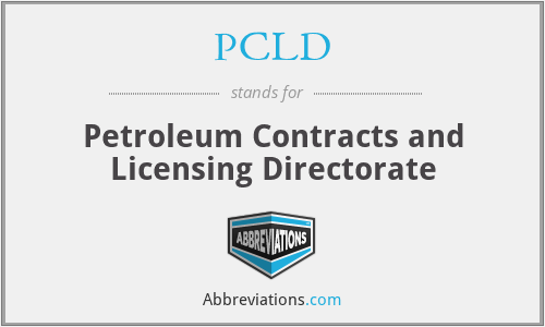 PCLD - Petroleum Contracts and Licensing Directorate