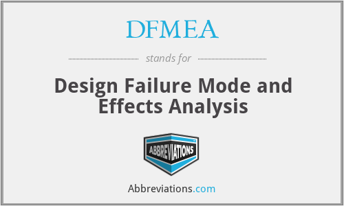 DFMEA - Design Failure Mode and Effects Analysis