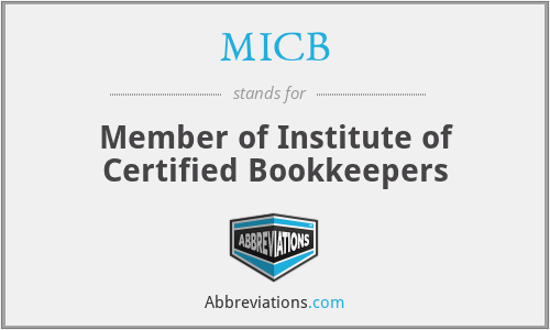 MICB - Member of Institute of Certified Bookkeepers