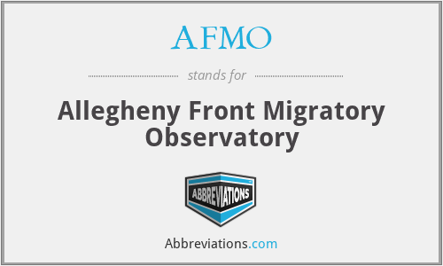 AFMO - Allegheny Front Migratory Observatory