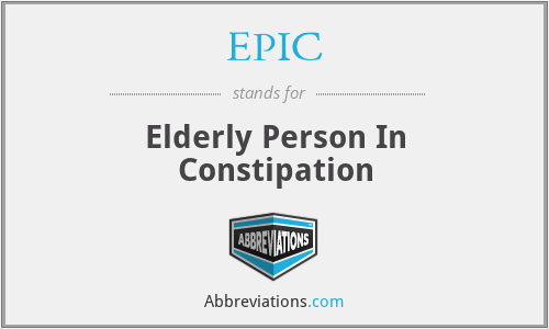 EPIC - Elderly Person In Constipation