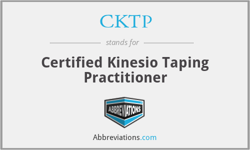 CKTP - Certified Kinesio Taping Practitioner