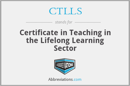 CTLLS - Certificate in Teaching in the Lifelong Learning Sector