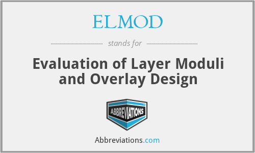 ELMOD - Evaluation of Layer Moduli and Overlay Design