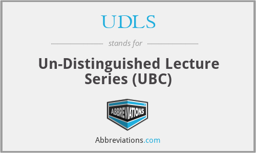 UDLS - Un-Distinguished Lecture Series (UBC)