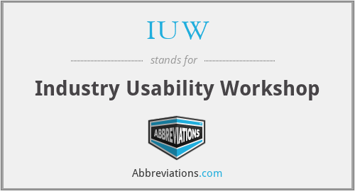 IUW - Industry Usability Workshop