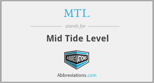 MTL - Mid Tide Level