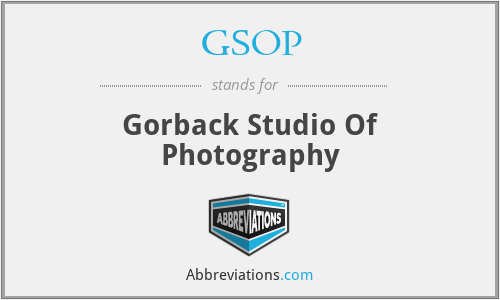 GSOP - Gorback Studio Of Photography