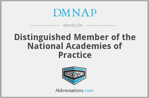 DMNAP - Distinguished Member of the National Academies of Practice