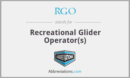 RGO - Recreational Glider Operator(s)