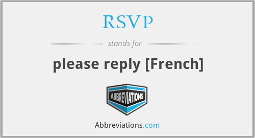 RSVP - please reply [French]