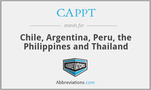 CAPPT - Chile, Argentina, Peru, the Philippines and Thailand