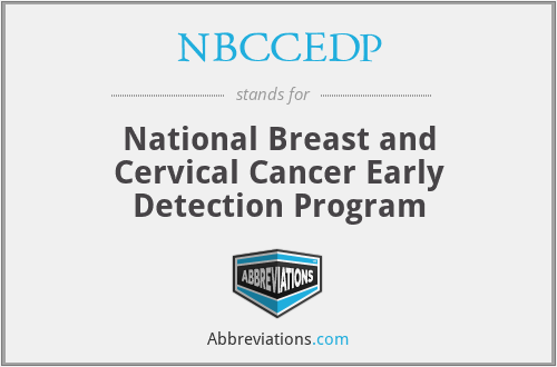 NBCCEDP - National Breast and Cervical Cancer Early Detection Program