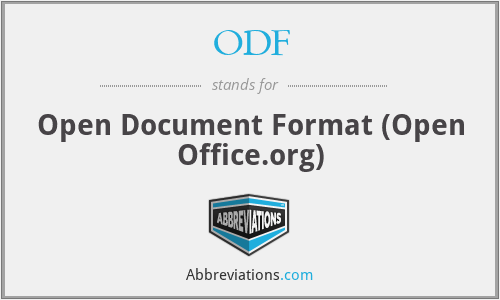 ODF - Open Document Format (Open Office.org)