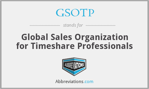 GSOTP - Global Sales Organization for Timeshare Professionals
