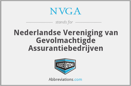 NVGA - Nederlandse Vereniging van Gevolmachtigde Assurantiebedrijven