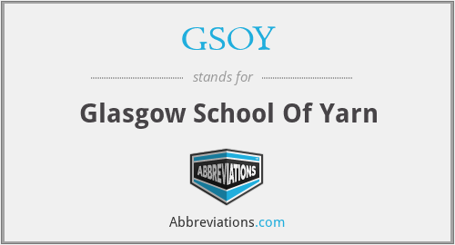 GSOY - Glasgow School Of Yarn