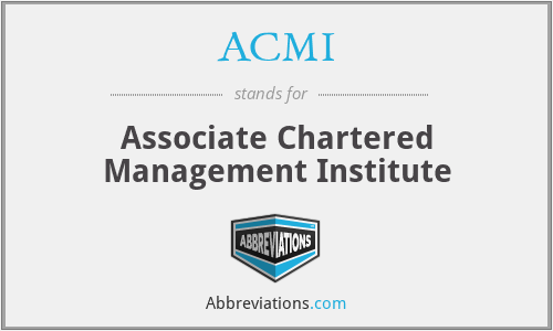 ACMI - Associate Chartered Management Institute