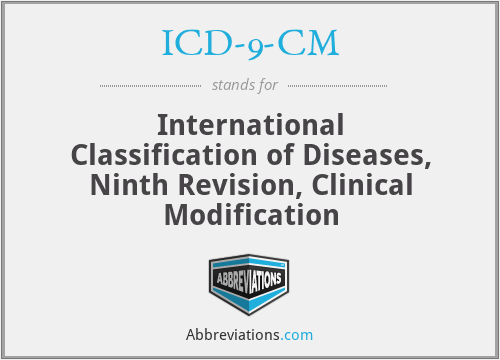ICD-9-CM - International Classification of Diseases, Ninth Revision, Clinical Modification