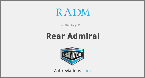 RADM - Rear Admiral