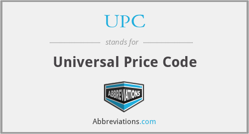 UPC - Universal Price Code