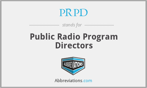 PRPD - Public Radio Program Directors