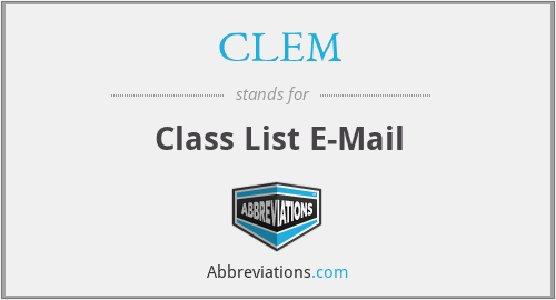 CLEM - Class List E-Mail