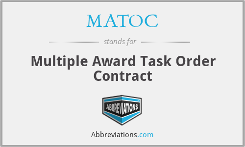 MATOC - Multiple Award Task Order Contract