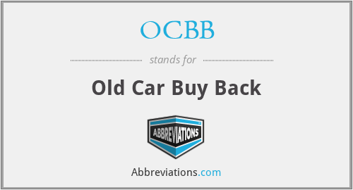 OCBB - Old Car Buy Back