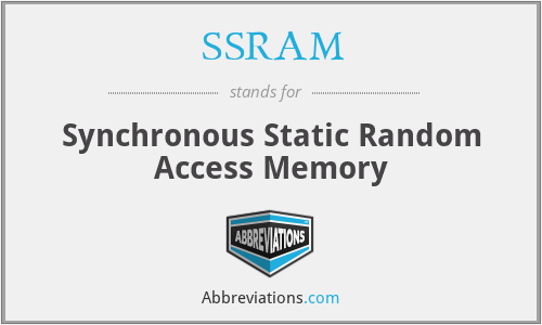 SSRAM - Synchronous Static Random Access Memory