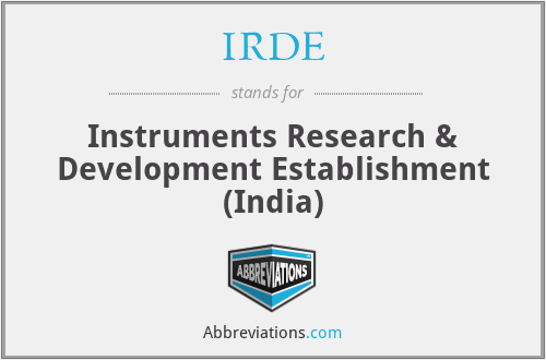 IRDE - Instruments Research & Development Establishment (India)