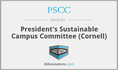 PSCC - President's Sustainable Campus Committee (Cornell)