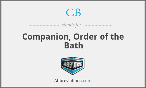 CB - Companion, Order of the Bath