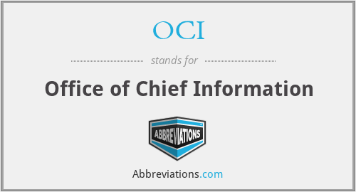 OCI - Office of Chief Information